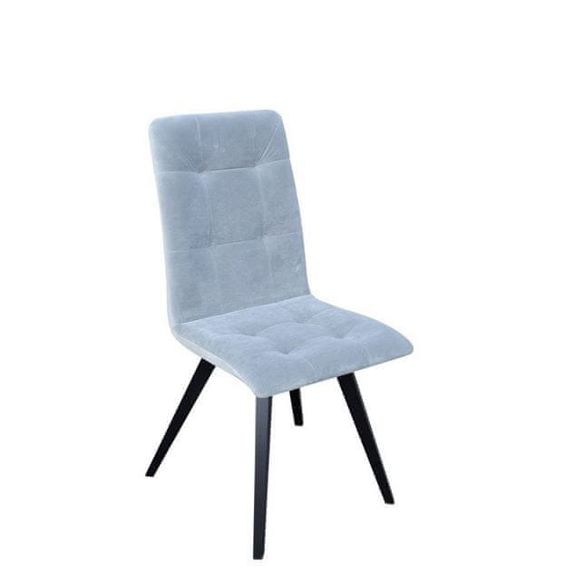 Veneti Čalúnená jedálenská stolička MOVILE 14 - čierna / svetlá modrá